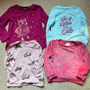 4 - Carters/Falls Creek/Old Navy 3T long sleeve toddler girl tops - Lil Sis